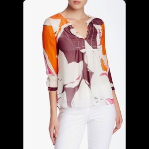 DVF~Size 10~Eden Garden Blouse Top Shirt~Beautiful